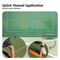 Pickleball Court Lines Strong Adhesion Pickleball Court Tape Weather Resistant for Gymnasiums, Indoor Courts, Driveways