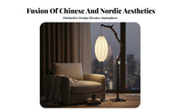 Minimalist Design Tree Branch Floor Lamp Stable and Long-Lasting Textile Lantern Floor Lamp Easy to Assemble Accent Light Flicker-Flickerless for Interior Designers, Homeowners, Students, Study, Corner, Office