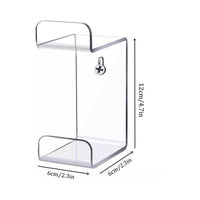 2 Pieces Wall Mount Headphone Hanger Space Saving Clear Gaming Accessory Holder Easy Installation Acrylic Controller and Headset Stand Game Room