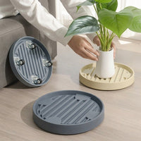 Plant Trolley Pot Stand with Wheels, Heavy Duty Plant Stand with Wheels and Drainage Tray, Indoor Outdoor Plant Pot Holder Case