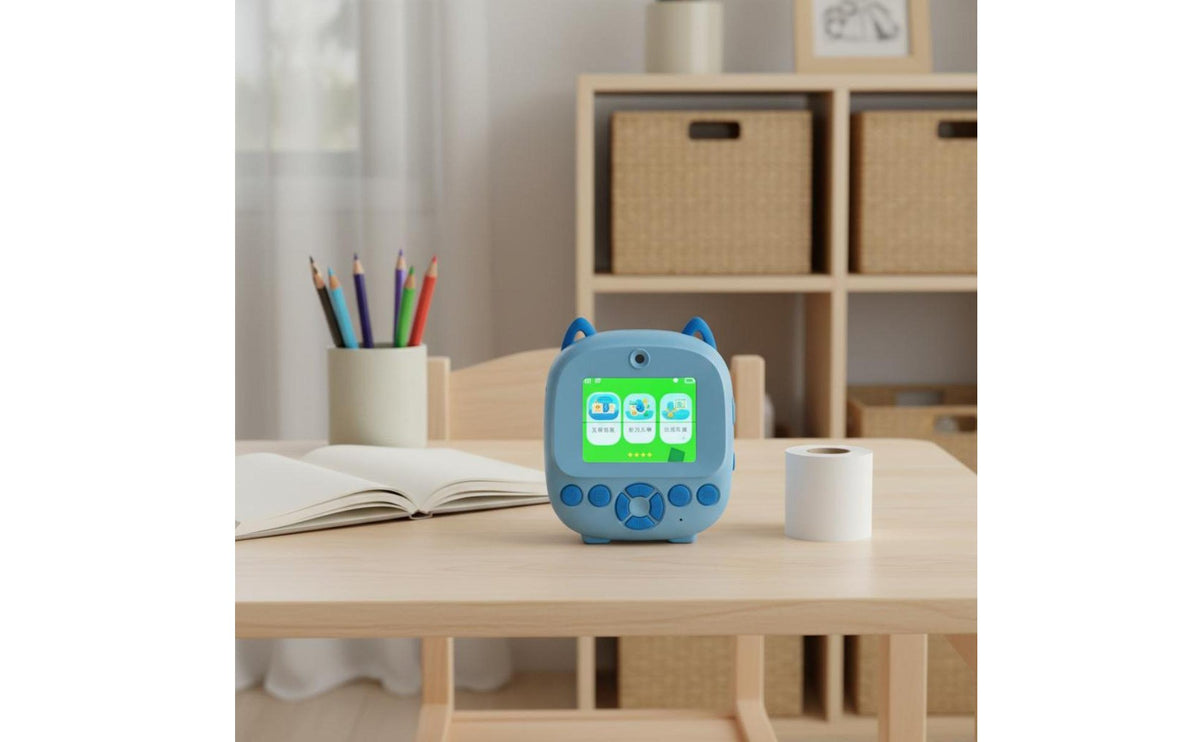 Voice Interaction Smart AI Camera Toy Filters and Frames Kids Instant Print Camera Cute Creature Design for Travel, Outdoor Play