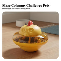 Chick Shaped Wobbler Toy Chew-Resistant Cat Brain-Teaser Feeder Mental