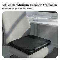 Breathable Design Honeycomb Cooling Pad High Elasticity Gel Seat Cushion for Office Workers, Sedentary Individuals, Home, Wheelchair, Travel