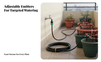 Water Saving 15m Plant Watering Kit Easy Installation Trickle Irrigation Kit Long-Lasting for Balcony, Garden, Greenhouse