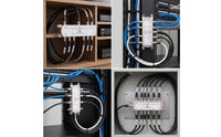 6-Way Coaxial Splitter 75-Ohm Coaxial Splitter with Mounting Ears 5-2400 MHz Power Passing for CATV Installations