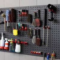 Car Detailing Tool Rack Customizable Layout Wall Mount Tool Board Space Saving Wall Mounted Organizer System for Mechanics, Auto Repair Shop, Workshop