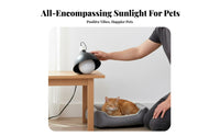 Pet Sun Lamp Promotes D3 Synthesis Pet Heat Lamp Simulates Sunlight UVA UVB Basking Light for Cats, Dogs