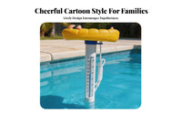 Aquatic Temperature Meter Thermometer Accurate Reading Buoyant Pool Thermometer Rope Tether Temperature Meter