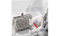 Hand Press Pearl Setting Machine Assorted-Size Pearl Setting Machine Compact Rivet Setters with Interchangeable Heads for Crafters