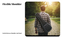 Padded Ukulele Bag Adjustable Shoulder Strap 21 Inch Ukulele Backpack Carry Handle 10mm Thick Padding for Storage, Music Lessons