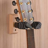Space Saving Self-Locking Guitar Wall Hanger Easy Installation Wooden Base Guitar Hook Foam Padded Musical Instrument Accessory for Guitarists