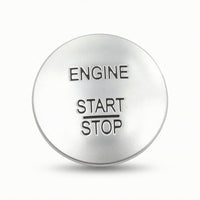 Keyless Go Start-Stop Ignition Button OEM Keyless Push Start Button Direct Replacement Brushed Metal for Car Owners, Dashboard
