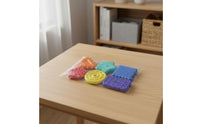 6 Pieces Stress Relief Textured Sensory Block Easy to Clean Silicone Sensory Stone Calming Textured Silicone Cube Quiet for Children