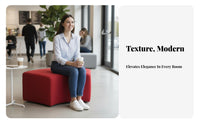 Nordic Design Round Fabric Pouf Minimalist aesthetic Round Pouf Ottoman Soft and Comfortable Indoor Seating Multi-Functional for Cafe Owners, Interior Decorators, Living Room, Coffee Shop, Rest Area, Entryway