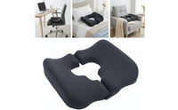 Pressure-Relieving Seat Cushion with T-Shaped Opening Coccyx Hollow Memory Foam Seat Cushion Skin-Friendly High-Density for Office Chair, Wheelchair