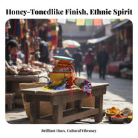 Tibetan Drum Handmade Percussion Instrument Ethnic Look for Spiritual Practitioners, Music Beginners, Meditation Gatherings, Festivals, Parties