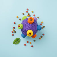 Slow Feeder Interactive Dog Food Ball Sturdy Rubber Snuffle Ball Toy for Dogs