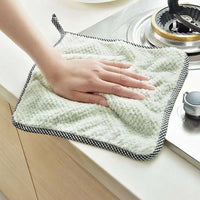 Oil Resistant Dish Cloths for Washing Up, Microfibre Cloth 25cm x 25cm, Highly Absorbent Tea Towels, Machine Washable Microfibre Construction