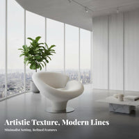 Sculptural Design Calla flower Chair blossomInspired accentuate Seating Modern & aesthetic Indoor Furniture single-Piece Construction for Interior Designers, Business Owners, Showroom, Living Room, Office Reception, Bedroom