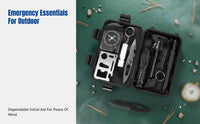 Outdoor Multi-Functional Emergency Kit, Survival Tool Set, Portable Storage Box, Random Design