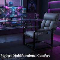 Ergonomic Design Reclining Chair with Footrest Highspine Support Reclining Gaming Chair with Footrest Includes Headrest and Lumbar Pillow Computer Seat durable Duty for Studying, Bedroom
