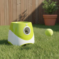 USB Rechargeable Automatic Ball Launcher Interactive Training Pet Ball Launching Machine Adjustable Launch Distance Electric Fetch Toy Single-Button Control for Backyard