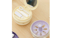 Coil-Assisted Lift Automatic Lifting Retainer Case Layered Design Retainer Cleaning Box Portable Denture Cleaning Box with Strainer Easy to Clean