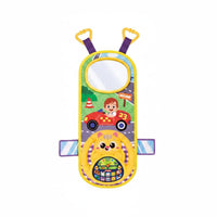 Early Education Car Driving Toy Wildlife Theme Hanging Steering Wheel Toy Interactive Hand-Eye Coordination for Babies, Toddlers, Crib, Stroller