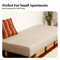 Folding Sleeper Sofa Multi-Functional Folding Wooden Frame Sleeper Space-Saving reconfigureable Couch for Apartment Dwellers, Guests, Bedroom, Home Office