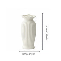 Porcelain Vessel Vase European Style Simple Tabletop Vase Great Gift Inspiration Home Decoration for Office, Wedding