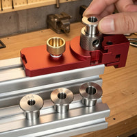 2 Pieces Drilling Guide Sleeve Aluminum Alloy Drill Guide Bushing Jig Bushing with Flange Knurled Hardware Machined