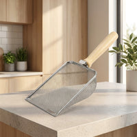 Sifter Mesh Sifter with Deep Ladle, Stainless Steel Fine Style for Bentonite and Walnut Clumping Material, Sturdy Material