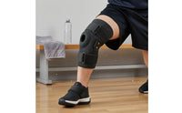 Hook-and-Loop Cutout Patella Knee Brace Textured Enveloping Knee Brace Compression