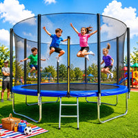 16 Ft jumping bed Thick Foam Padding Round jumping bed Tear-Resistant Play Equipment for Backyard