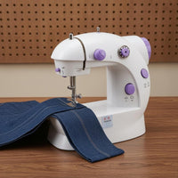 Foot Pedal Compact Electric Sewing Machine Built-in Light Mini Sewing Machine Accessories Included Home Appliance Plastic Body