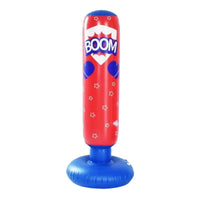Inflatable Punching Pillar Thickened Material Freestanding  Weighted Base Tumbling-Poly Punching Toy for Home Gym