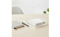 Clear Acrylic Napkin Holder Transparent Napkin Holder with Cutout Square Tray Non-Slip for Dining Table, Kitchen Counter, Bar
