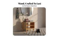 Hall Tree with Bench and Shoe Storage Vertical Coat Rack Entryway Organizer Solid Wood Construction 3-in-1 Display Shelf Suitable for Apartment Bedroom Hallway