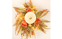 Fall Harvest Theme Berry Candle Wreath Vivid Look Autumn Wreath Centerpiece Authentic Feel Candle Loop Easy to Clean for Dining Table, Thanksgiving, Entryway, Photo Session