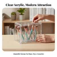 Acrylic Display Box High Distinctness Clear Acrylic Display Box Transparent Storage Container Particles Proof for Collectors