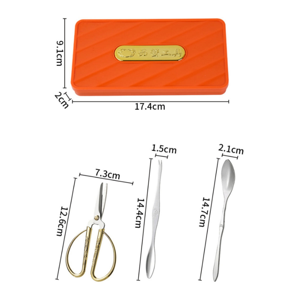 3 Pieces 3-Piece Crab Tool Set Stainless Steel Crab Scissors and Pick Set Dining Accessory Rustproof Mess Effortless