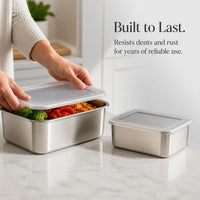 Stainless Steel Food Storage Container with Lid for Refrigerator, Lunch Box, Bento, Picnic