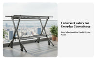 Strong Load-Bearing Foldable Clothes Drying Rack Sturdy and Long-Lasting Collapsible Laundry Airer Rust-Resistant Portable Clothes Horse Large Capacity for Apartment Dwellers, Families, Homeowners, Balcony, Indoor, Outdoor, Bedroom