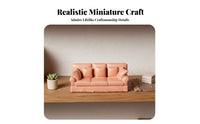 1:64 Scale Sofa Collectible 1:87 Scale Table and Chairs Miniature Living Room Set Realistic Intricacy Tiny Furniture Set