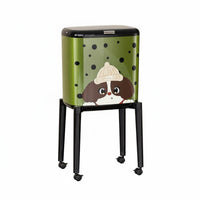Push-Top Waste Bin with Stand Sealed Lid Elevated Kitchen Dustbin Large Capacity Rolling Garbage Can for Narrow Gaps, Bedroom