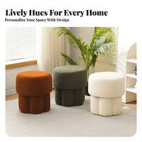 Mushroom Pouf Boucle Texture toadstoolShaped Pouf plush feel for Bedroom, Adults