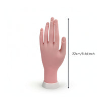 Nail Practice Hand with Base Lifelike Nail Training Hand Model Realistic