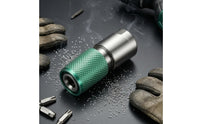 Knurled Grip Quick Release Drill Adapter Metal Self Locking Drill Adapter Socket Opening Hex Shank Bit Holder Compact