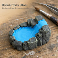 Miniature Lotus Pond and Rockery Landscape Ornaments for Sand Table Decor