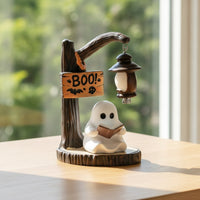 Spirit Figurine with Lantern Tabletop Spirit Figurine Seasonal for Desk